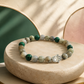 Scorpio Zodiac Crystal Bracelet with Hamsa Hand Charm – Certified Labradorite & Malachite 8mm Beads