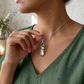 Moonstone Crystal Spiral Pendant – Natural Healing Stone Necklace for Aura Cleansing, Harmony, Emotional Balance & Well-Being