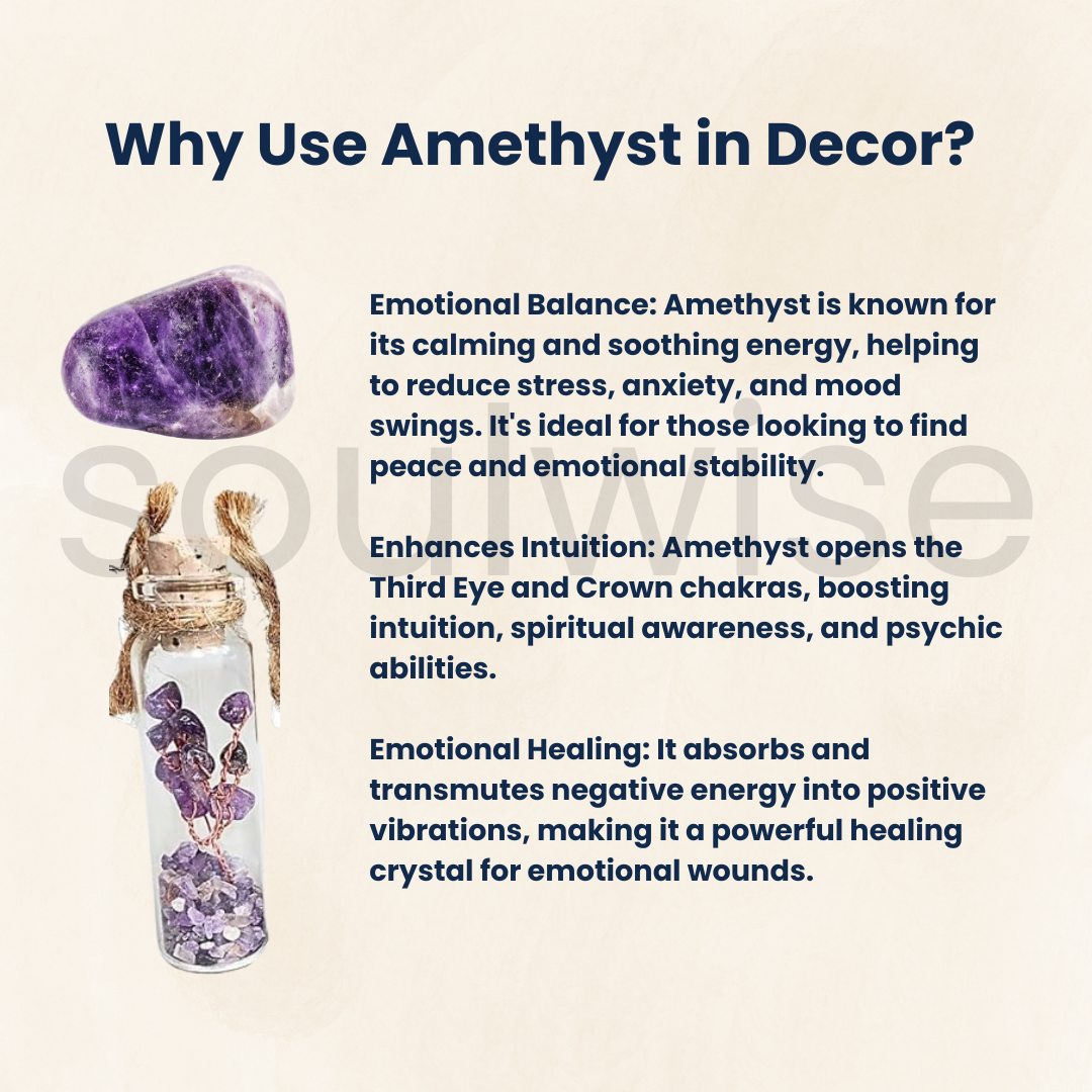 Crystal Wish Bottle with Tree of Life Symbol,Manifest Success, Wealth & Abundance, Set of Amethyst, Green Aventurine, Lapis Lazuli,