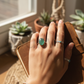 Green Aventurine Gemstone Ring – Natural Crystal Ring in Sterling Silver, Handmade Healing Stone Jewelry for Women – Boho, Spiritual & Elegant