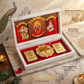 Jai Shree Shyam Baba Temple Box with Golden Charan Paduka – Premium Khatu Shyam Ji Spiritual Gift & Devotional Keepsake for Home, Office & Pooja Room