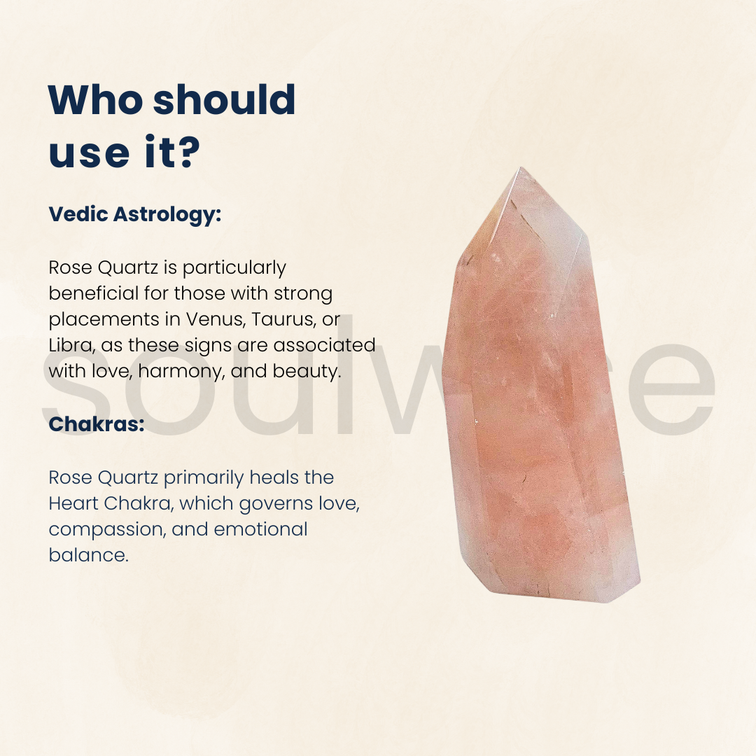 Soulwise Rose Quartz Obelisk Tower – Natural Pink Gemstone Wand for Chakra Balancing, Meditation & Home Decor