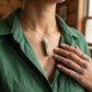 Unakite Pencil Pendant – Natural Healing Crystal Necklace for Emotional Balance, Spiritual Growth & Positive Energy