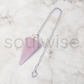 Soulwise Rose Quartz Faceted Dowsing Pendulum With Chain