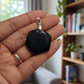 Natural Black Obsidian Hexagon Shape Pendant Healing crystal  - Genuine Protection Stone