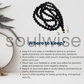 Soulwise Black Agate Mala Beads 108 – (Handmade Gemstone Japa Mala for Men & Women).