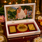 Neem Karoli Baba Temple Box with Golden Charan Paduka & Divine Photo Frame – Premium Spiritual Keepsake for Home Temple, Office & Meditation Space