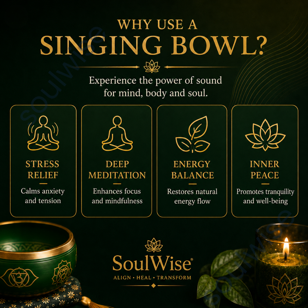 Green Singing Bowl – Handcrafted Meditation Bowl for Sound Healing, Chakra Balancing, Yoga & Spiritual Wellness (5.5 Inch)