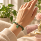 Green Aventurine Bracelet with Angel Charm – Natural Crystal Beads for Luck, Prosperity & Healing – Stretch Bracelet for Women & Men – Spiritual Gift Jewelry