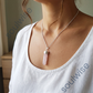 Rose Quartz Pencil Pendant – Natural Healing Crystal Necklace for Love, Emotional Healing, Self-Love & Heart Chakra Balance