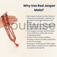 Soulwise Red Jasper Mala Beads 108 –(Handmade Gemstone Japa Mala for Men & Women).