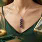 Amethyst Spiral Pendant Necklace – Natural Healing Crystal for Chakra Balancing, Reiki, Meditation & Spiritual Growth