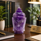 Natural Amethyst Buddha Head Statue | Crystal Buddha for Peace, Wisdom, Meditation & Spiritual Healing | Home & Office Decor