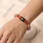 Taurus (Vrishabh Rashi) Zodiac Bracelet – Natural Sunstone & Carnelian Crystal Bracelet for Confidence, Vitality & Success