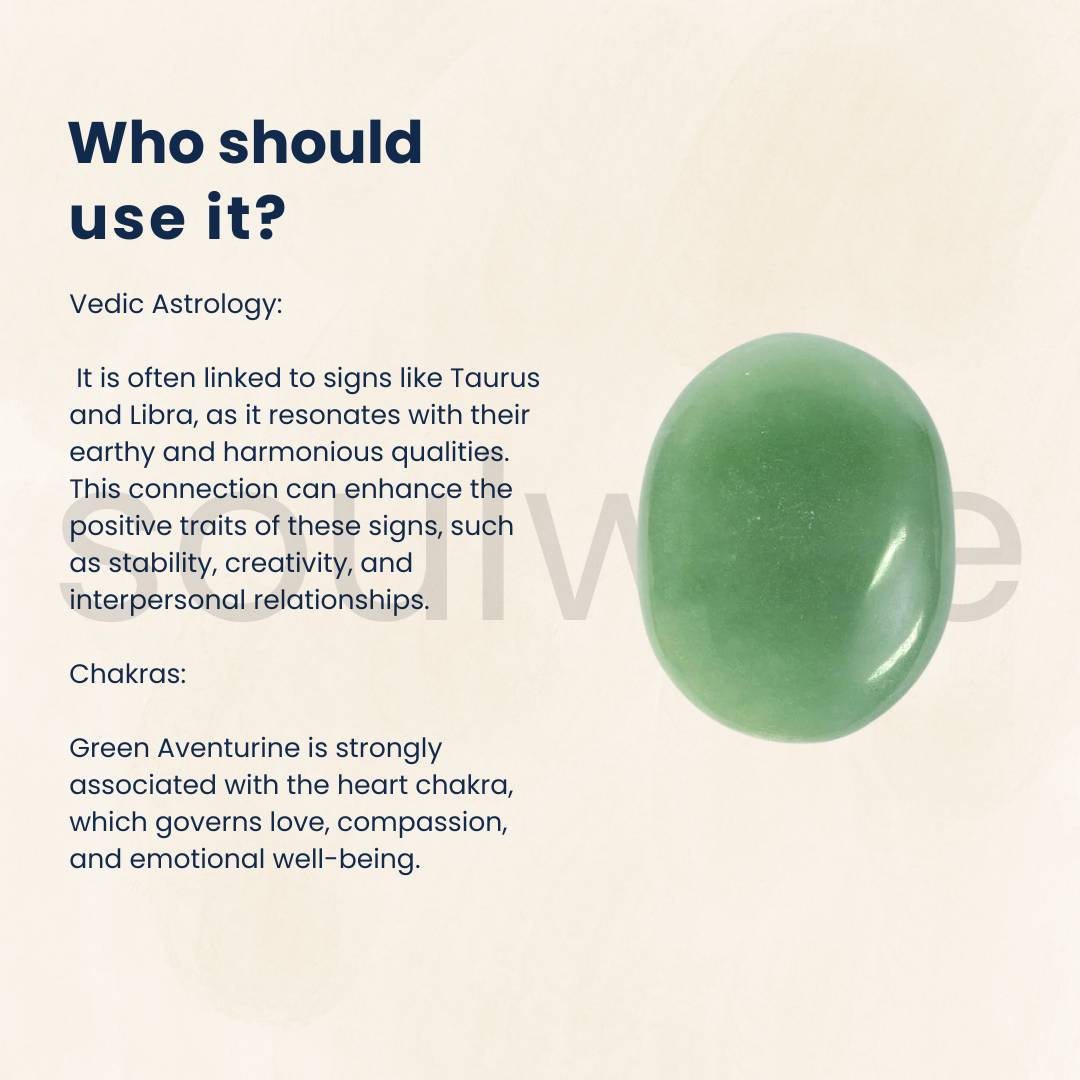 Soulwise Green Aventurine Palm Stone – Polished Worry Stone for Luck, Healing, Meditation, Energy Work & Pocket Comfort – Natural Crystal for Abundance & Stress Relief