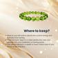 Enchanting Krystals Natural Peridot Gemstone Bracelet for Relationship Healing and Emotional Balance, 8mm, Unisex