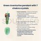 Green Aventurine Pendant with 7 Chakra Crystals – Natural Healing Stone Necklace for Luck, Energy Balance & Chakra Alignment
