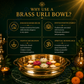 Pure Brass Urli Bowl – Traditional Decorative Water Bowl for Floating Flowers, Diyas, Spiritual Décor & Festive Home Decoration (8 Inch)