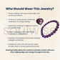 Natural Amethyst Crystal Bracelet (8mm) & Heart-Shaped Pendant Necklace Set – Healing, Protection & Spiritual Balance