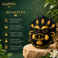 Black & Gold Bhairava Wall Mask | Kirtimukha Guardian Face Wall Hanging for Home & Temple Decor