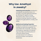 Amethyst Gemstone Certified Ring, Adjustable