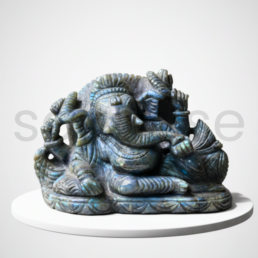 Labradorite Ganesha Idol, Housewarming Gift Decor,1.40g.