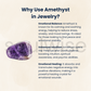 Amethyst cut stone tumble bracelet for good relationship, happiness, peace & business success