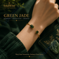 Double Cuff Raw Green Jade Bangle – Natural Healing Crystal Bracelet for Prosperity, Harmony, Good Fortune & Emotional Balance
