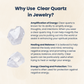 Clear Quartz Gemstone Ring, Certified, Adjustable