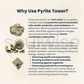 Soulwise Imported Natural Pyrite Crystal Tower Point – Golden Energy Stone for Focus, Motivation & Home Decor.