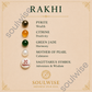 Money Magnet Sagittarius Rakhi – Green Jade, Citrine, Pyrite & Mother of Pearl Zodiac Rakhi for Prosperity, Wisdom & Positive Energy