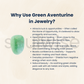 Green Aventurine Mushroom Pendant – Natural Crystal Necklace for Healing, Prosperity, and Positive Energy .