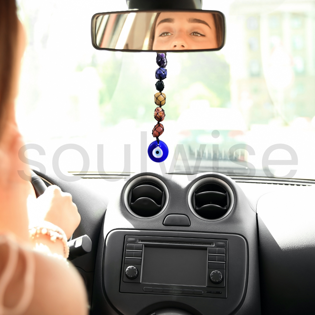 7 चक्र क्रिस्टल हैंगर दरवाजा और कार सजावट, प्रमाणित