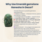 Emerald gemstone Ganesha idol 92 ct. 4cm.