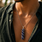 Natural Sodalite Spiral Pendant – Healing Crystal Necklace for Wisdom, Communication, Intuition & Mental Clarity