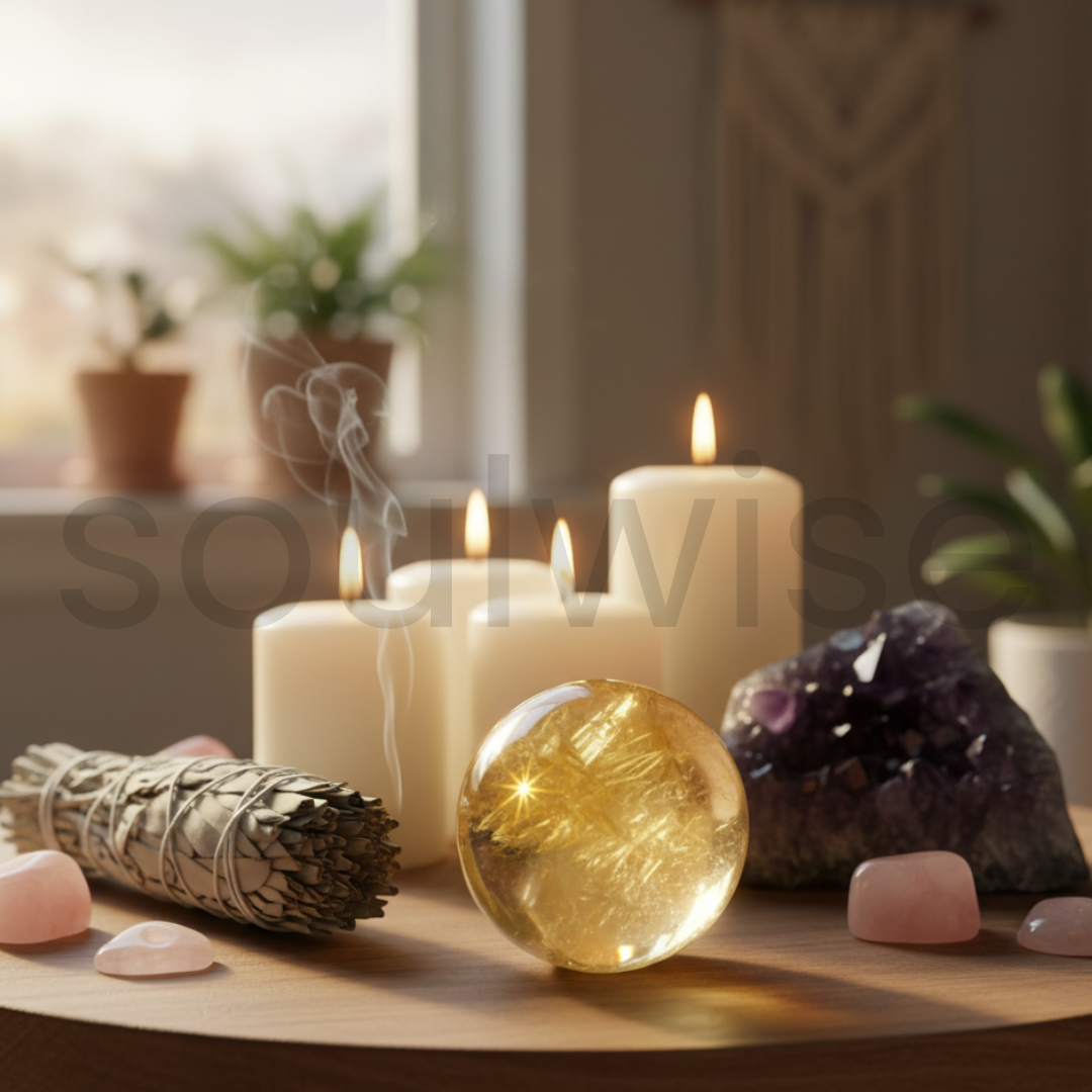 Natural Citrine Crystal Sphere – Healing Stone for Abundance, Positivity & Success