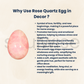 Soulwise Rose Quartz Crystal Egg – Natural Polished Gemstone for Energy Healing, Meditation & Decorative Display
