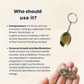 Bitcoin symbol Pyrite Keychain