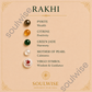 Money Magnet Virgo Rakhi – Green Jade, Citrine, Pyrite & Mother of Pearl Zodiac Rakhi for Prosperity, Clarity & Positive Energy