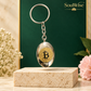 Natural Pyrite Bitcoin Keychain – Bitcoin Symbol Crystal Keyring for Keys, Bag Accessories & Crypto Enthusiast Gifting