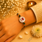 Money Magnet Cancer Rakhi – Green Jade, Citrine, Pyrite & Mother of Pearl Zodiac Rakhi for Prosperity, Emotional Balance & Positive Energy