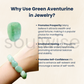 Soulwise Green Aventurine tumble bracelet for good relationships, happiness, health, and wealth, healing Crystal for Peace, Chakra Healing, and balancing.