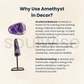 Amethyst Cluster on Metal Stand – 3" Natural Healing Crystal for Home Decor, Meditation, Reiki & Positive Energy