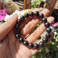 Shungite 10mm Bead Bracelet – Natural Semi Precious Stone for Protection, Balance & Positive Energy | Grounding Healing Crystal