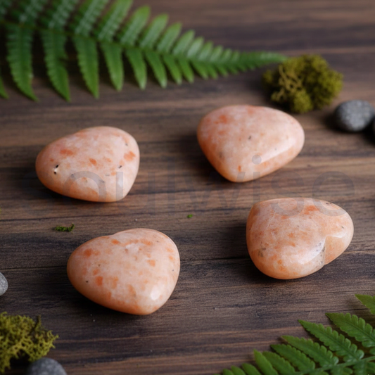 Natural Sunstone Crystal Heart 1 Inch | Polished Healing Stone for Positivity, Confidence, Joy & Energy Balance | Meditation & Spiritual Gift