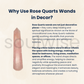 Soulwise AuraGuardian Rose Quartz Energy Wand – 100-150g for Healing, Aura Cleansing & Chakra Activation