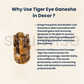 Tiger Eye Ganesha Idol – 5 cm | Hand-Carved Ganesh Statue in Natural Tiger Eye Crystal for Courage, Clarity & Protection