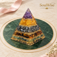 Money Magnet Crystal Pyramid with Green Aventurine, Tiger Eye, Pyrite, Citrine & Amethyst
