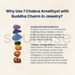 7 Chakra Healing Crystals Bracelet – Natural Amethyst Beads with Buddha Charm.