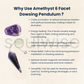 Amethyst Dowsing Pendulum – Natural 6-Facet Crystal for Reiki, Chakra Healing, Divination & Meditation – Includes Chain & Pouch